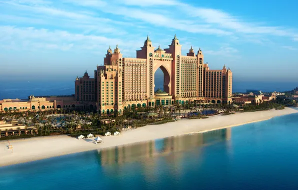 Picture the sky, the ocean, Beach, resort, Palace
