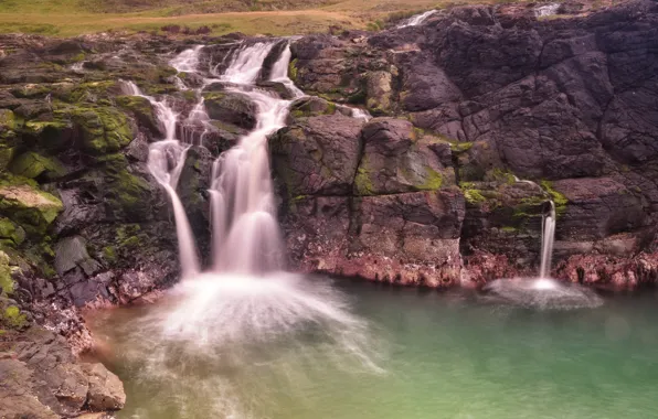 Picture nature, rock, waterfall