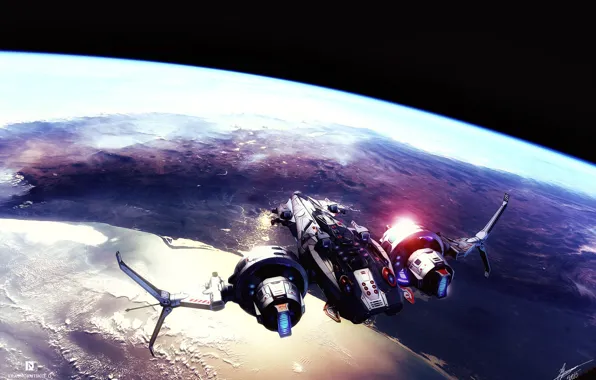 Wallpaper Space, Ship, Fanart, Sci Fi, Star Conflict For Mobile.