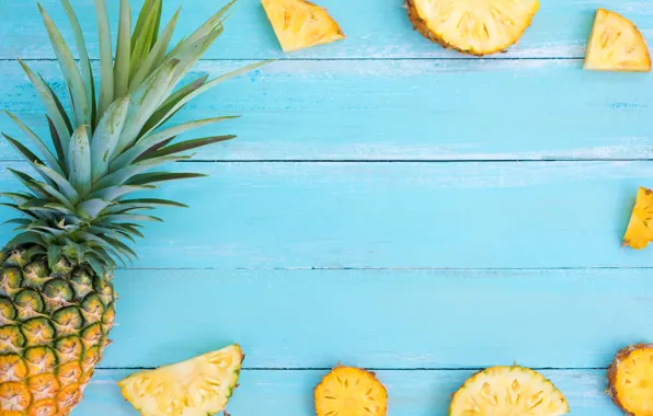 Picture background, pineapple, slices