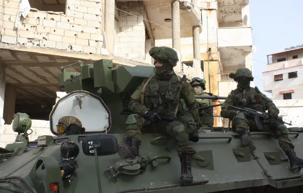 Soldiers, Army, Russia, Syria, THE BTR-82A