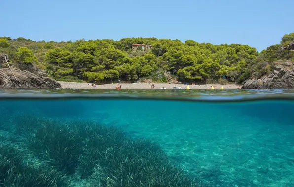 Sea, beach, summer, coast, Bay, Bay, resort, Spain