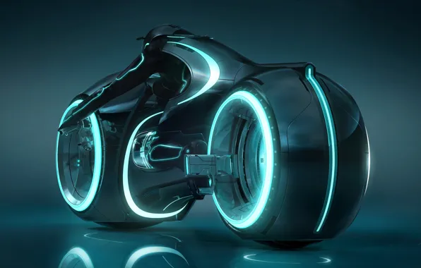 Picture neon, light cycle, tron legacy