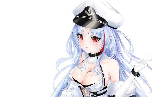 Girl, sexy, cleavage, blouse, long hair, boobs, anime, beautiful