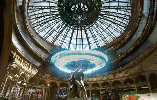 The building, statue, the dome, Rememberme, place passage parisien