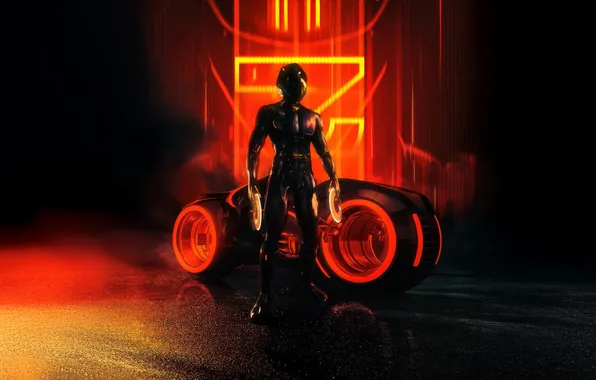 Fiction, costume, helmet, action, poster, racer, Tron: Ares, Throne: Ares