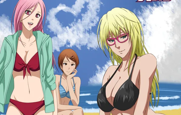 Beach, girls, Kuroko's Basketball, Kuroko from the Baske