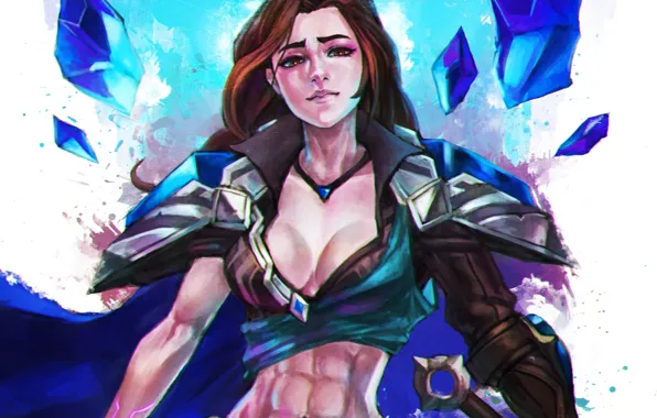 Picture girl, art, League of Legends, taric, moba