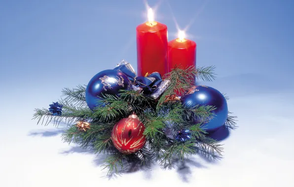 Balls, new year, candles