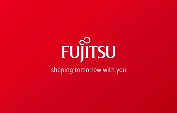 Picture red, background, red, fon, fujitsu, futjitsu, lolgo