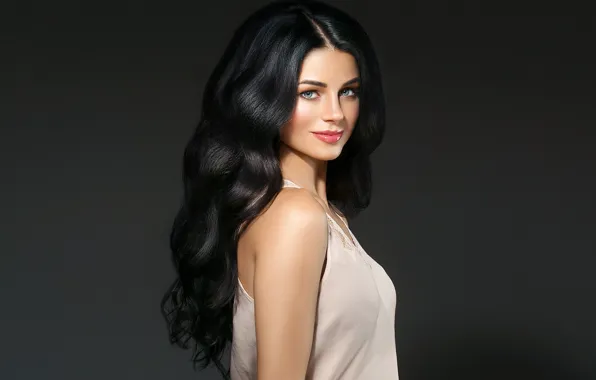 Picture face, hair, makeup, brunette, long, Ryabusjkina Irina