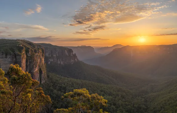 Rock, Morning, Australia, Sunrises and sunsets, New South Wales