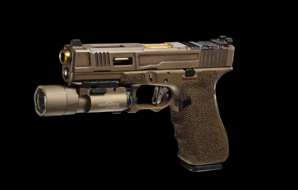 Gun, flashlight, G17, FI Mk 2