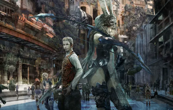 Gun, game, Final Fantasy, weapon, bow, Final Fantasy XII, Final Fantasy XII The Zodiac Age