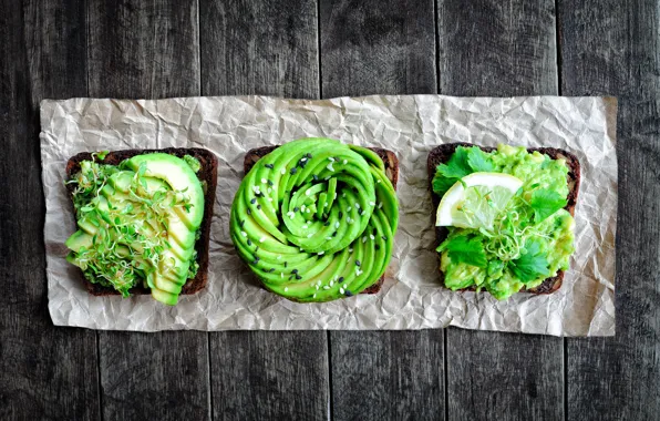 Lemon, food, bread, avocado, sandwiches, avocado, toast, parsley