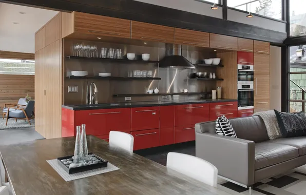 Style, interior, Italy, kitchen, living room, dining room, dining area, Italian design
