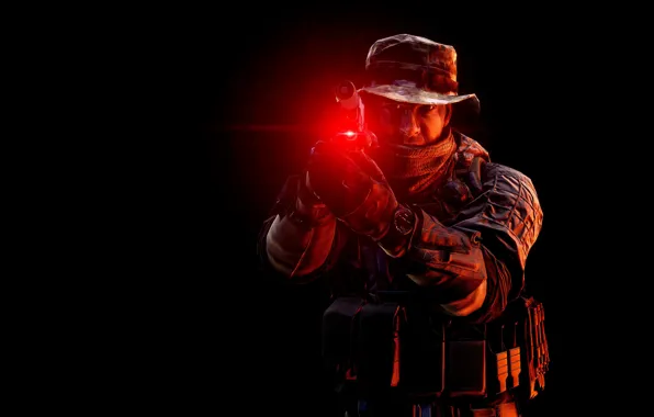 Gun, pistol, game, soldier, weapon, hat, Battlefield, rifle