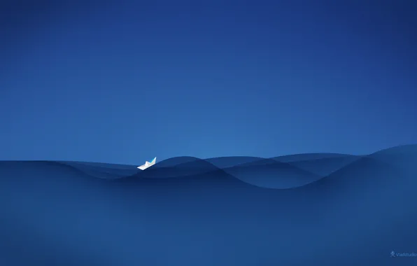 Sea, wave, blue, boat