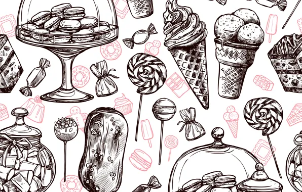 Texture, dessert, Pattern, Sweets, Seamless