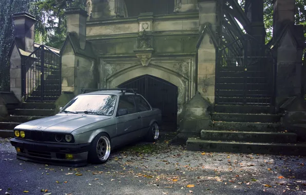 Grey, BMW, BMW, sedan, E30, The 3 series