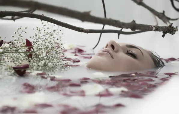 Girl, pose, background