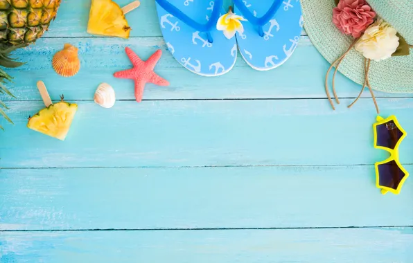 Sea, beach, summer, glasses, slates