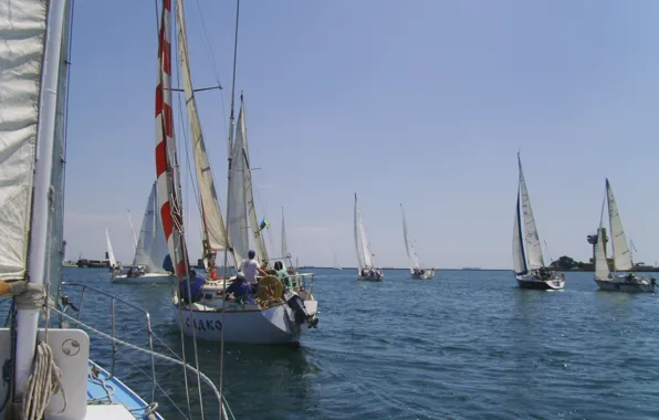 Sea, water, Yachts, the ship, sports, sailboats, the competition, sailing