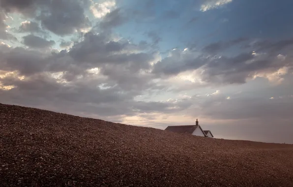 The sky, home, the evening
