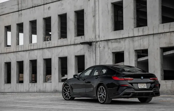 Picture black, coupe, BMW, Gran Coupe, side, 2020, 8-Series, 2019