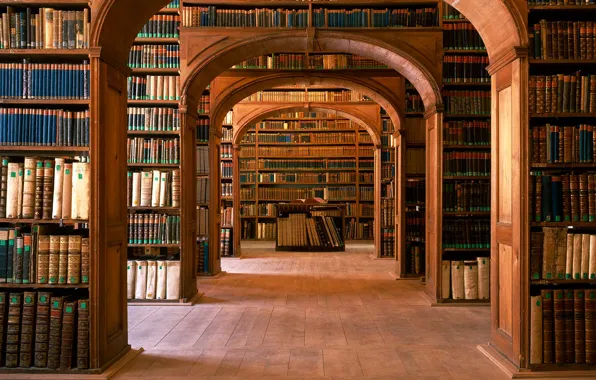 Germany, Saxony, Görlitz, hall historical literature, scientific library