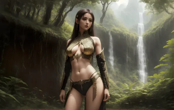 Girl, fantasy, nature, art, digital art, fantasy art, fantasy girl, Stable Diffusion