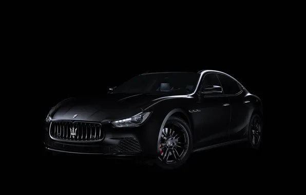 Picture Maserati, black, sedan, Ghibli, Maserati Ghibli Nrissimo