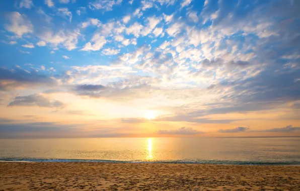 Picture sea, beach, summer, sunset, nature, tropics