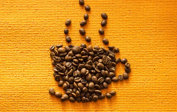 Picture orange, coffee, grain, coffee