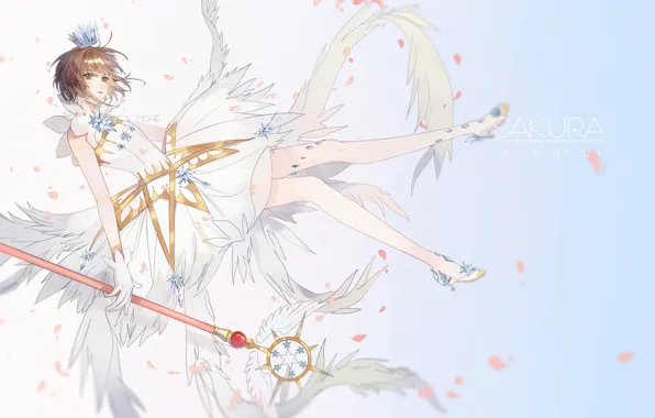 Girl, wings, Card Captor Sakura, Sakura - collector cards
