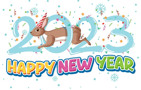 Look, snow, snowflakes, pose, the inscription, figure, graphics, hare