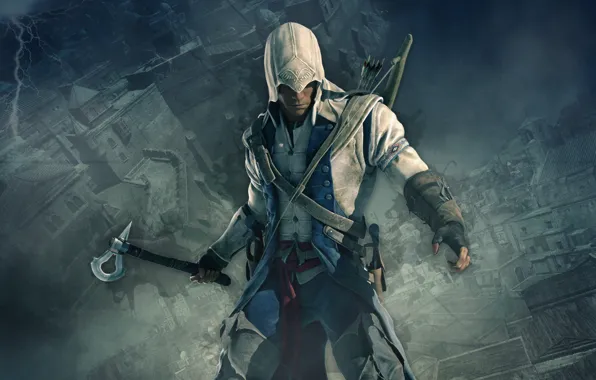 Castle, axe, Assasin Creed