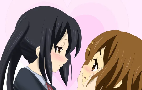 Pink Background, Pair, Anime, Girls, Anime, Girls, Manga, Manga
