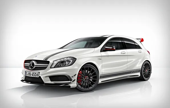 Picture white, tuning, Mercedes-Benz, drives, front, Mercedes, AMG, A45