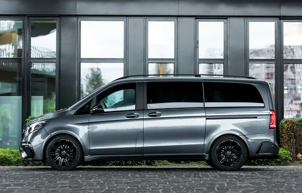 Mercedes-Benz, Mercedes, Grey, Side, Manhart, V-Class