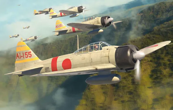 Mitsubishi A6M Zero, Japanese light carrier-based fighter, Force of the Imperial Japanese Navy, Antonis (rOEN911) …