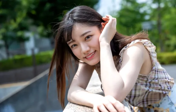 Beautiful, Asian, Model, Smile, Woman, Pretty, Japanese, Close Up
