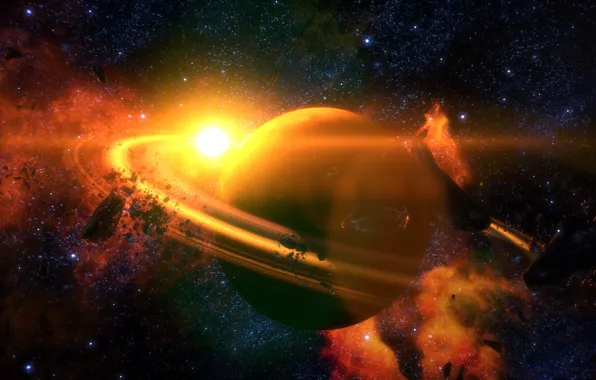 Stars, Planet, Space, Nebula, Space, Mass Effect