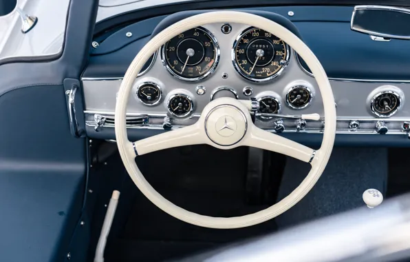Mercedes-Benz, 300SL, Mercedes-Benz 300 SL, steering wheel, Gullwing