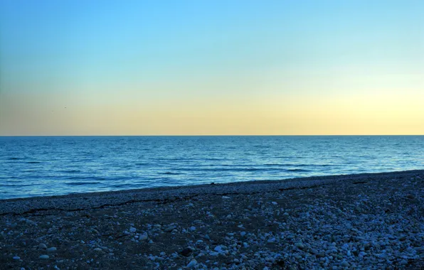 Sunset, Sea, Shore, The black sea