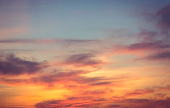 The sky, clouds, sunset, background, colorful, pink, sky, sunset