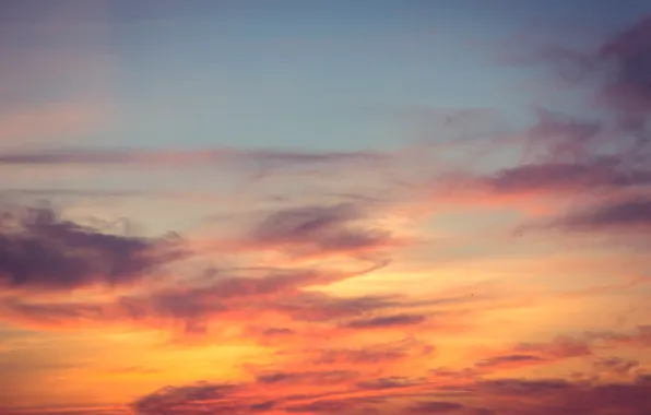 Picture the sky, clouds, sunset, background, pink, colorful, sky, sunset