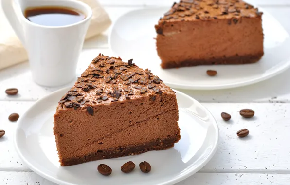 Tea, Cup, cake, sweet, chocolate, souffle