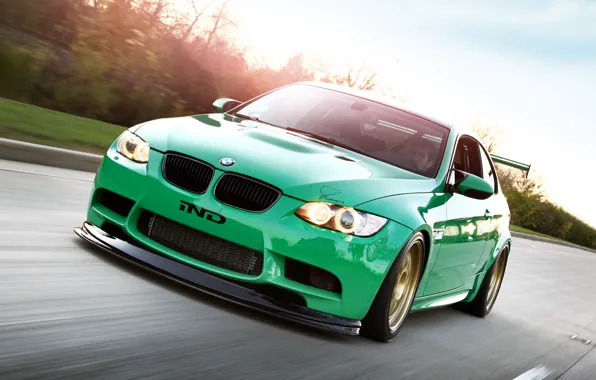 Wallpaper car, green, green, Wallpaper, lights, tuning, bmw, BMW, car ...