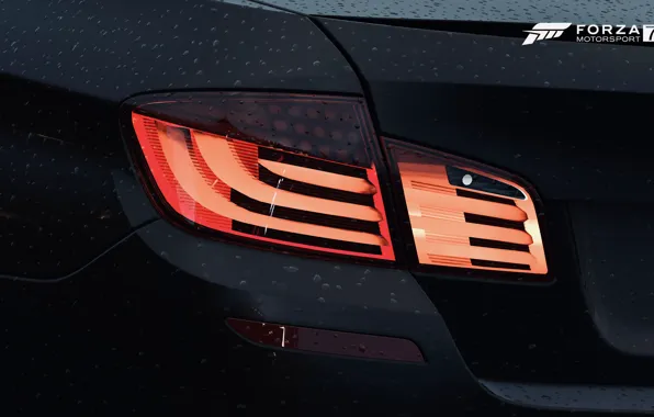 BMW, Car, Game, F10, 5, FM7, Raindrops, Forza Motorsport 7